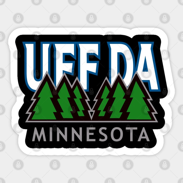 UFF DA Wolves Sticker by miniBOB